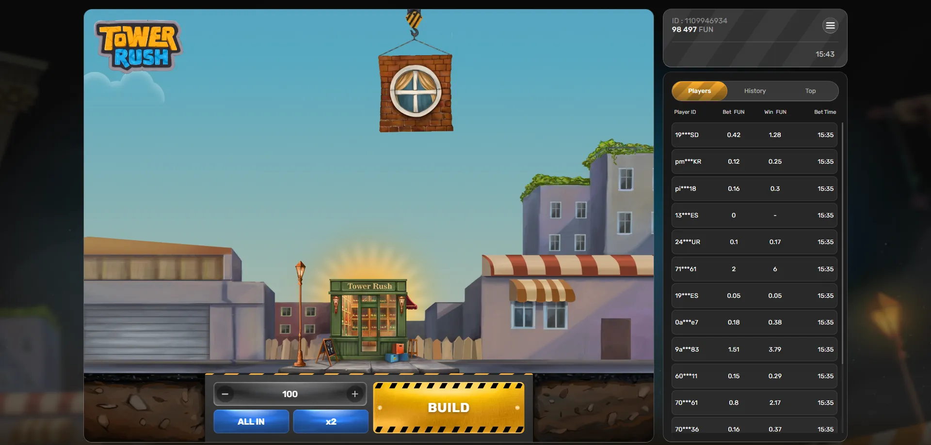 آلية لعب tower rush والمضاعفات المتصاعدة